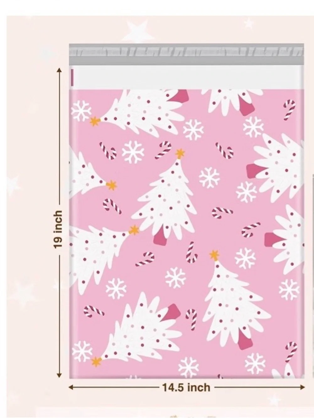 Christmas Tree Holiday Poly Mailers 14.5”x19” 10ct